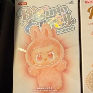 Pop Mart Fluffy Pink Bunny Plush Toy